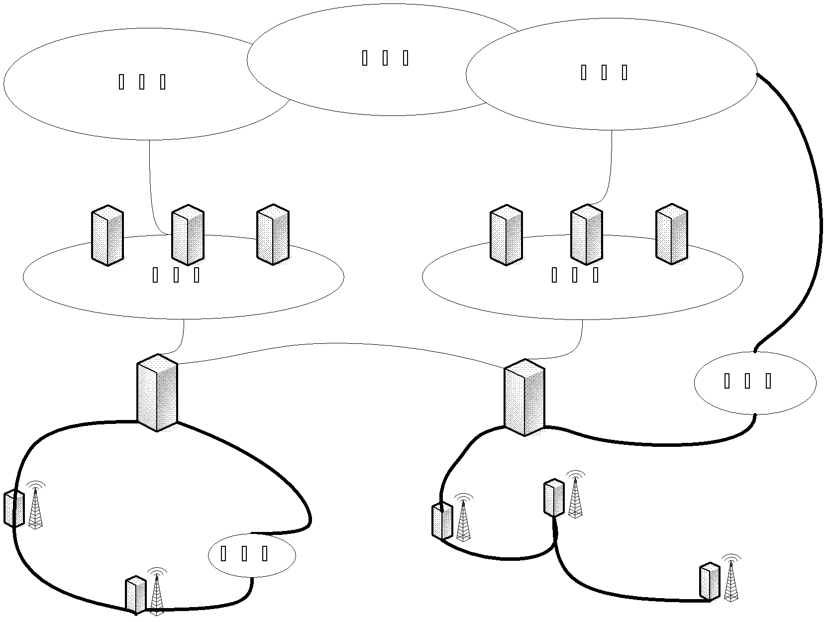 Wireless communication system under DCC (distributed cloud computing) architecture and service data intercommunication method thereof