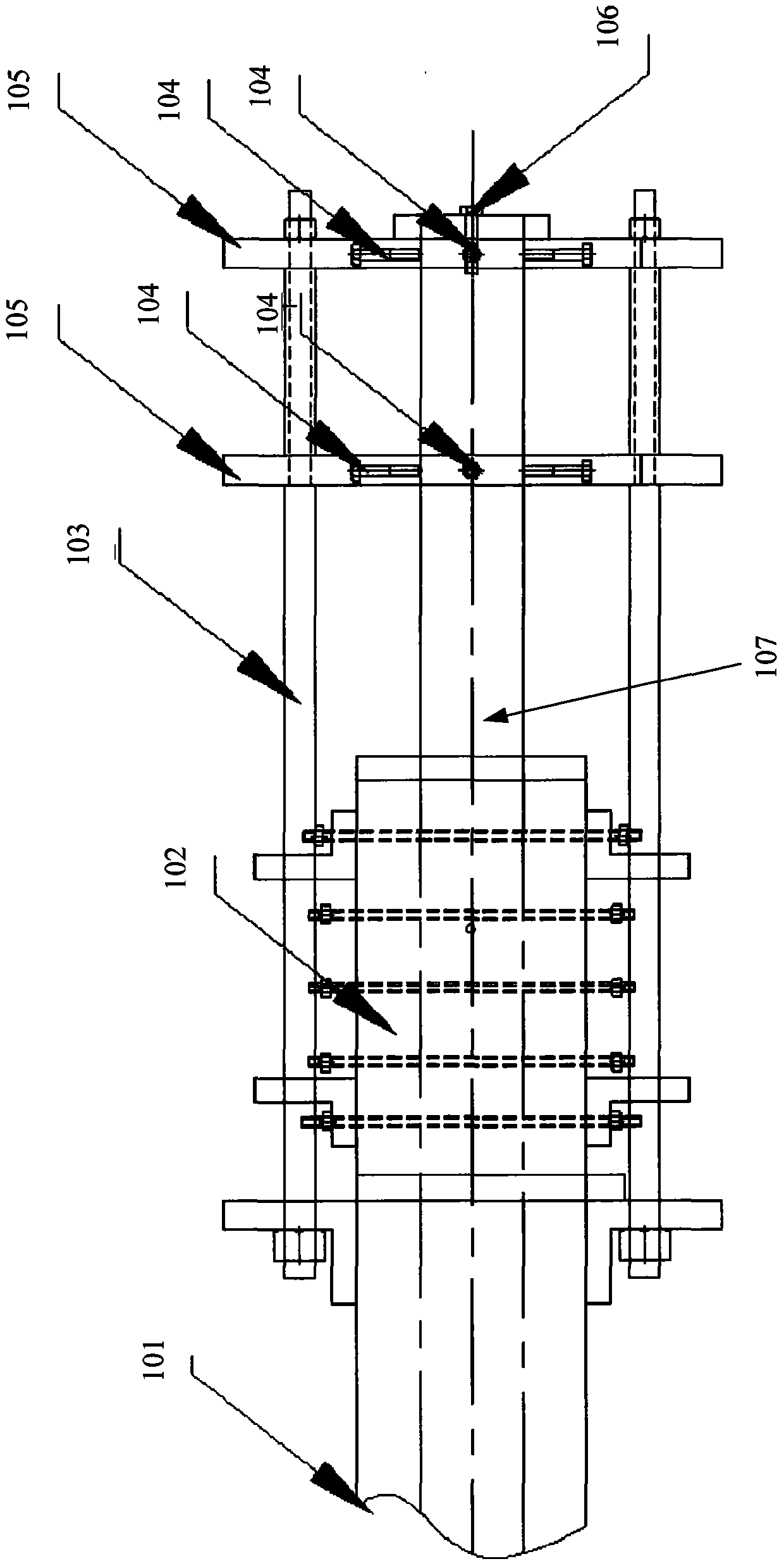 Mandrel fixing and adjusting device