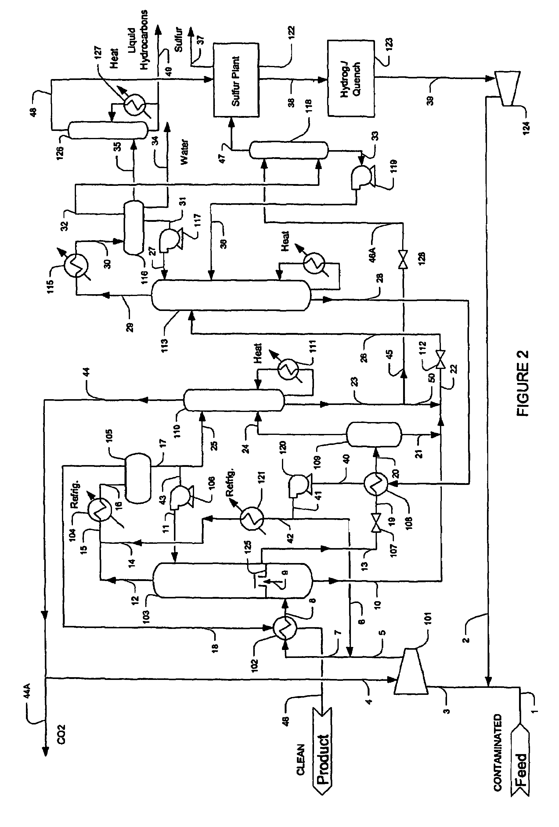 Configurations and methods for acid gas and contaminant removal with near zero emission