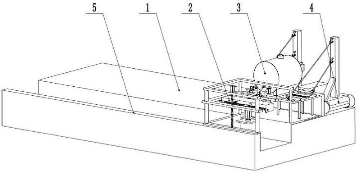 An automatic laying system of insulating sand for subway platform doors