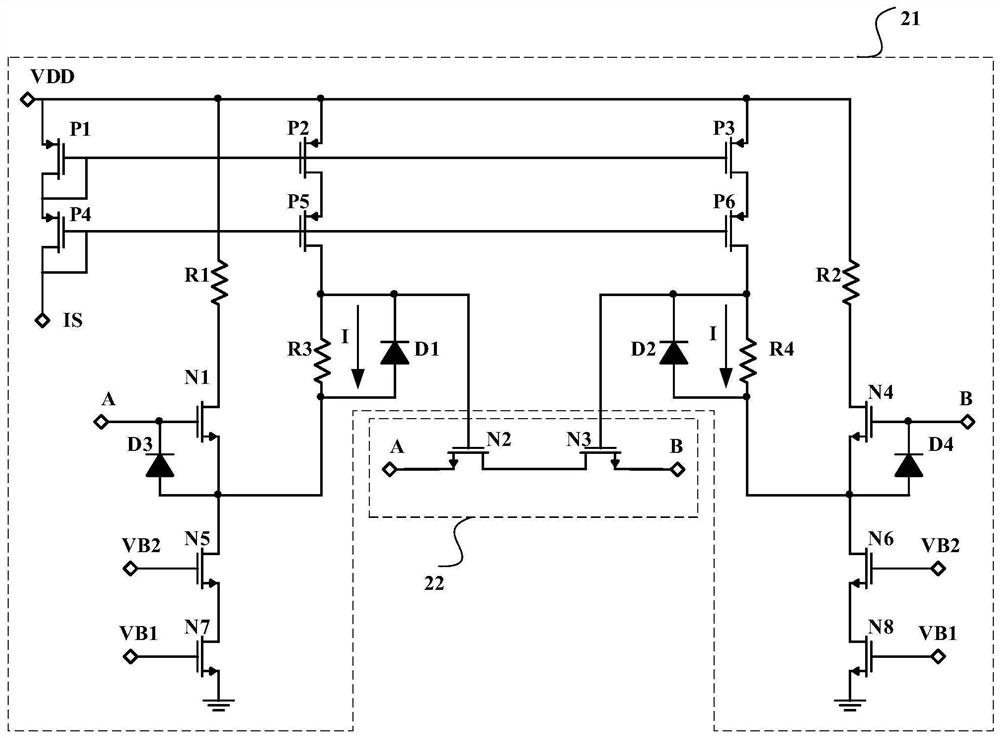 Novel high-voltage transmission gate circuit