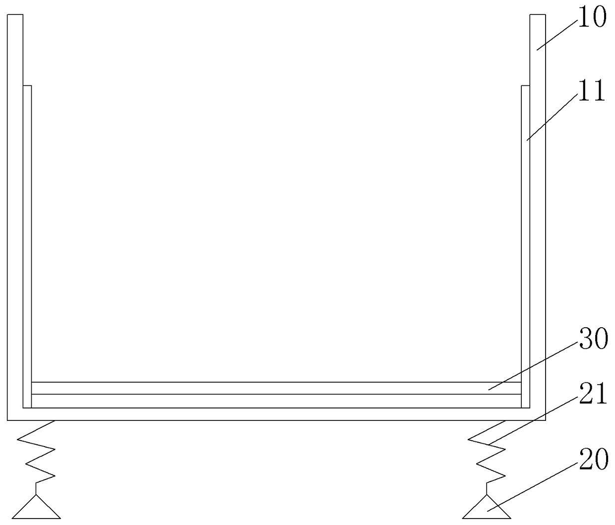 Fixing rack for glass transport