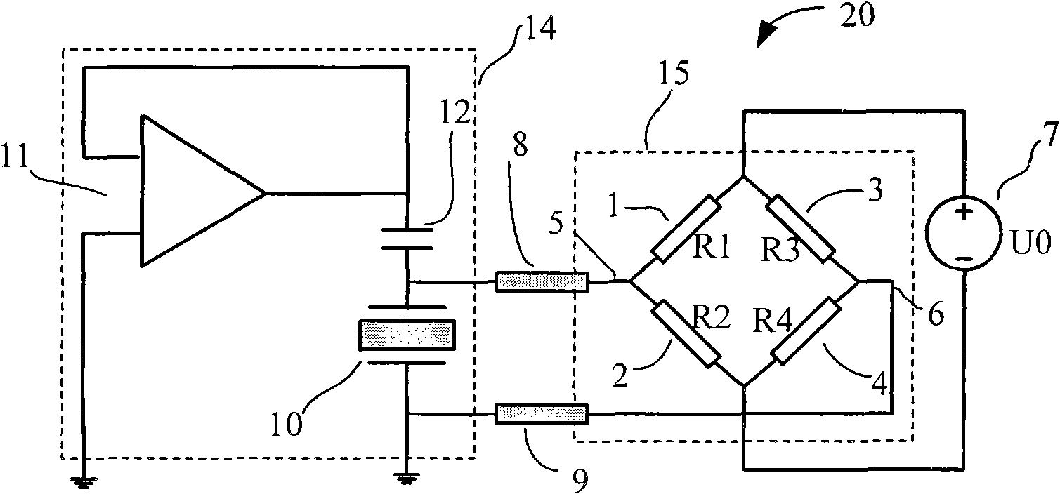 Method for temperature drift compensation for film body acoustic wave oscillator and circuit