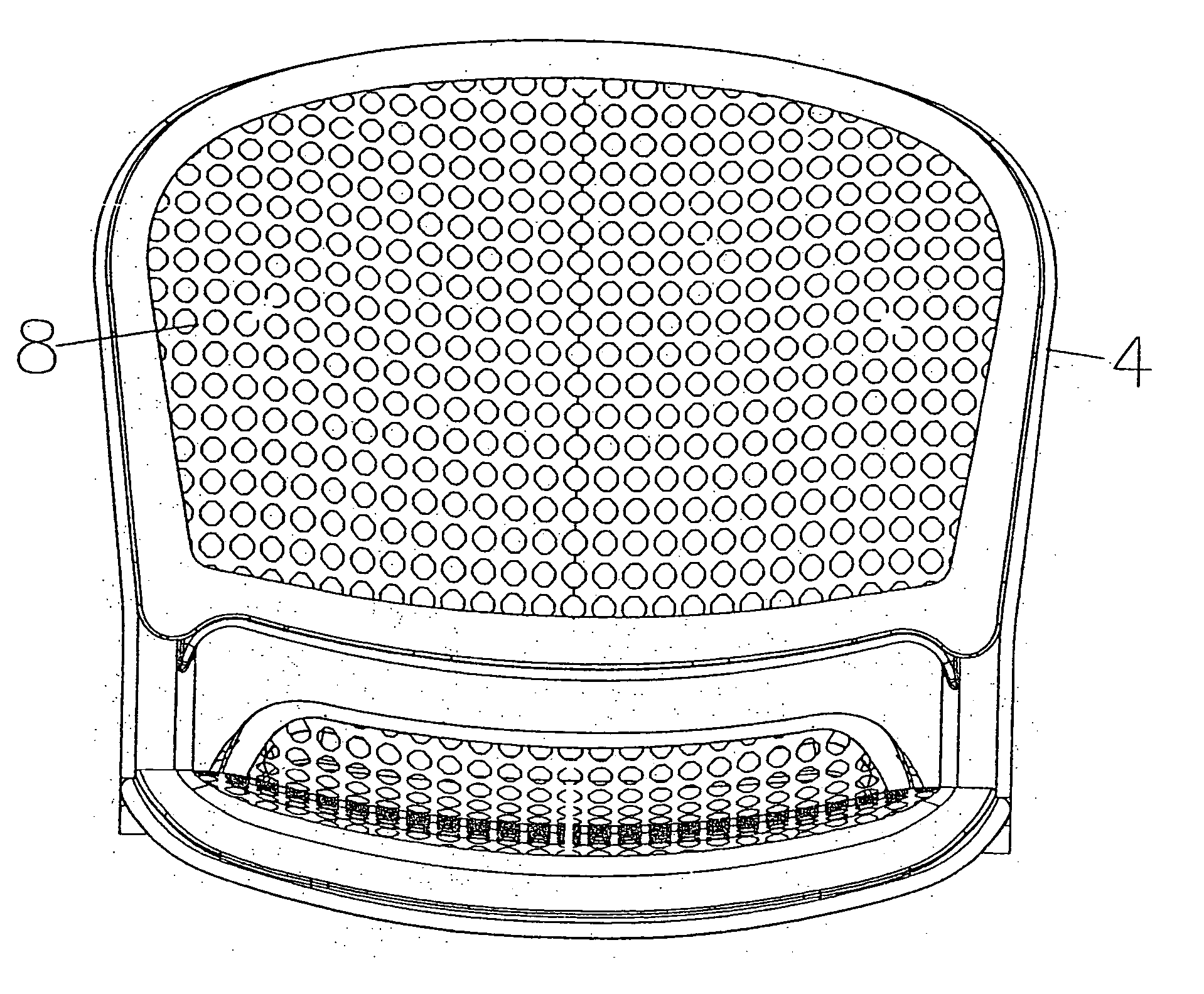 Seating structure having flexible seating surface