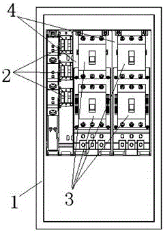 Multi-circuit-breaker power distribution cabinet or power distribution box