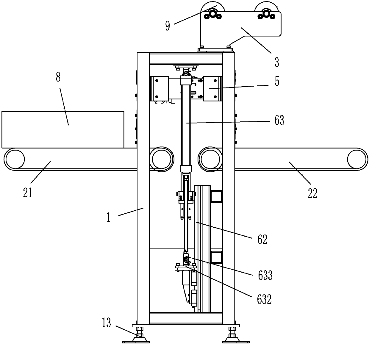 Film covering machine for film covering of ends of catalyst and film covering method of film covering machine