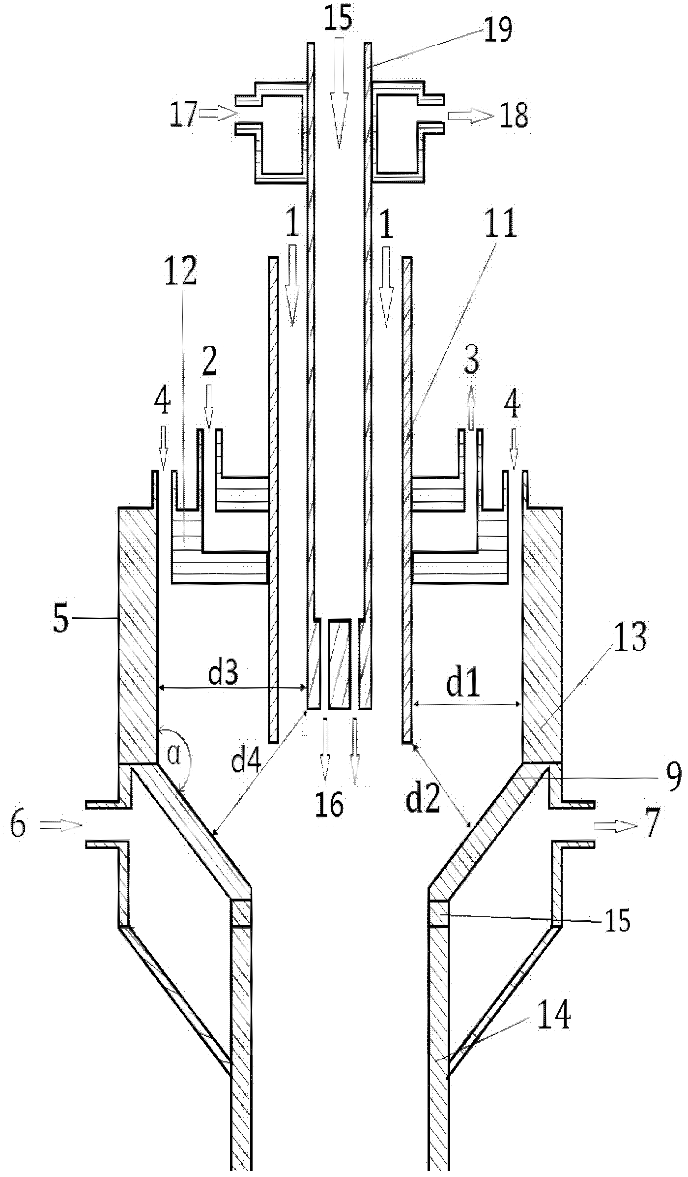 Multi-segment plasma cracking carbonaceous material reactor system with hollow cathodes