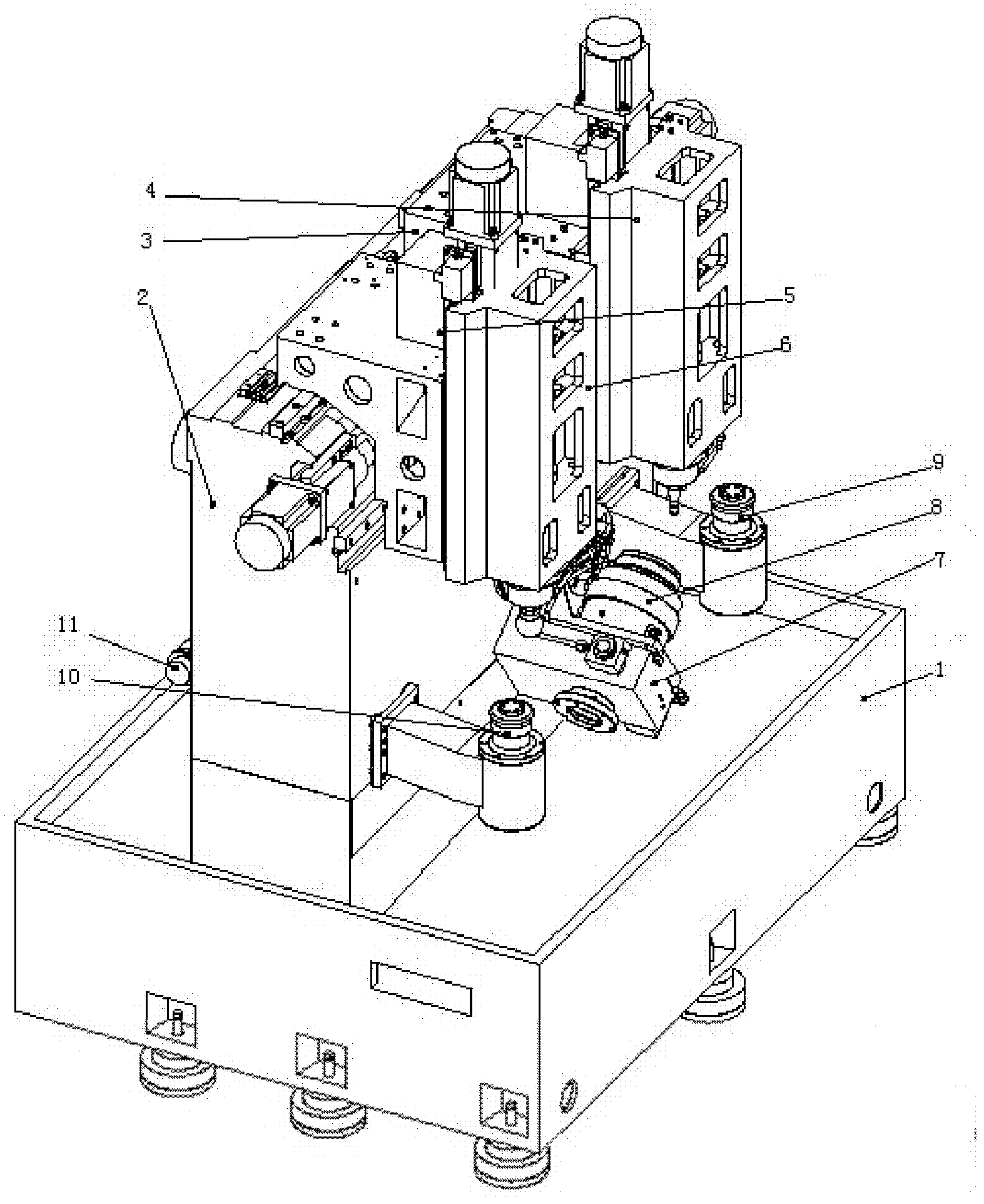 Double-station CNC (computer numerical control) vertical ball cage arc raceway groove and ball hole grinding machine
