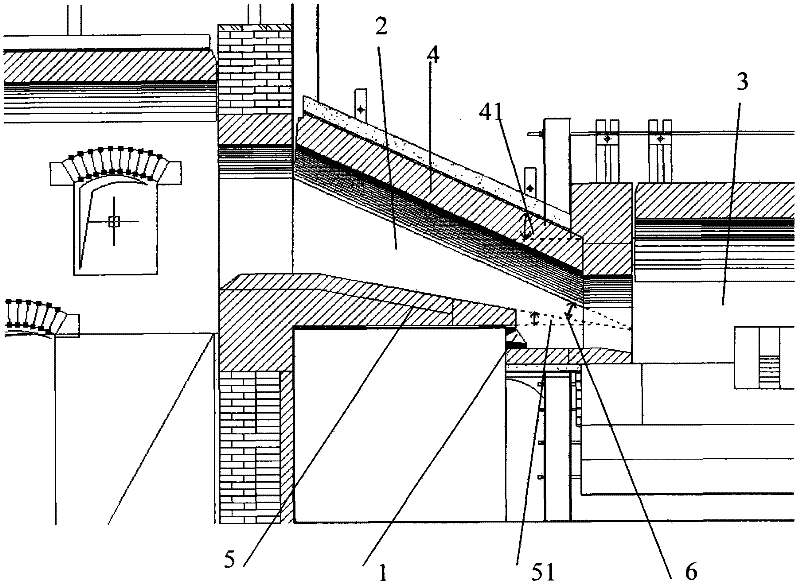 Furnace combustion structure having function of oxygen-supporting combustion