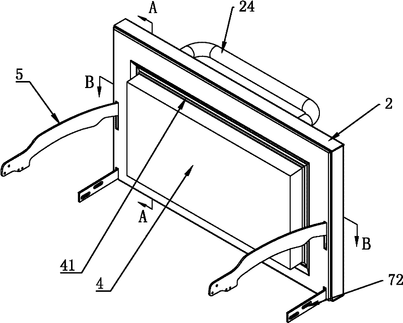 Fire door of microwave baking box