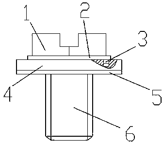 Fixing component for rotation stopping of circuit board