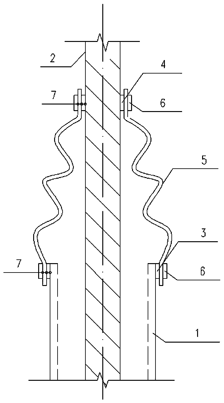 Movable sealing device for bridge rope penetrating pipeline and construction method of movable sealing device