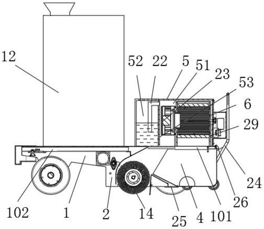 A municipal solid waste collection device with excellent deodorizing effect