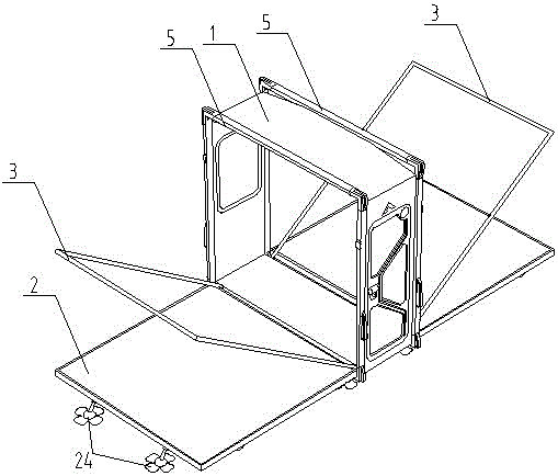 Modular square cabin