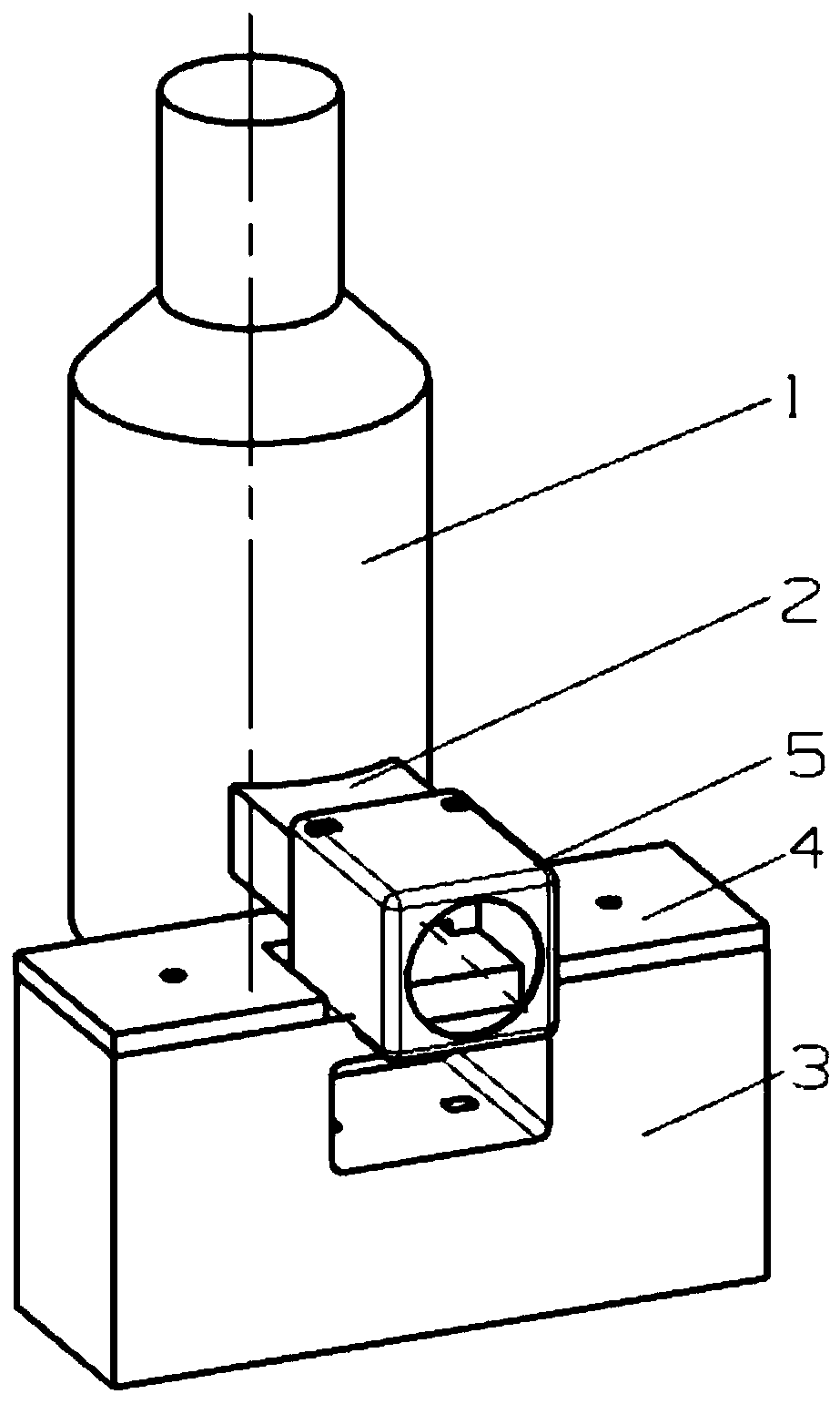 Punching die structure of side face side wall hole