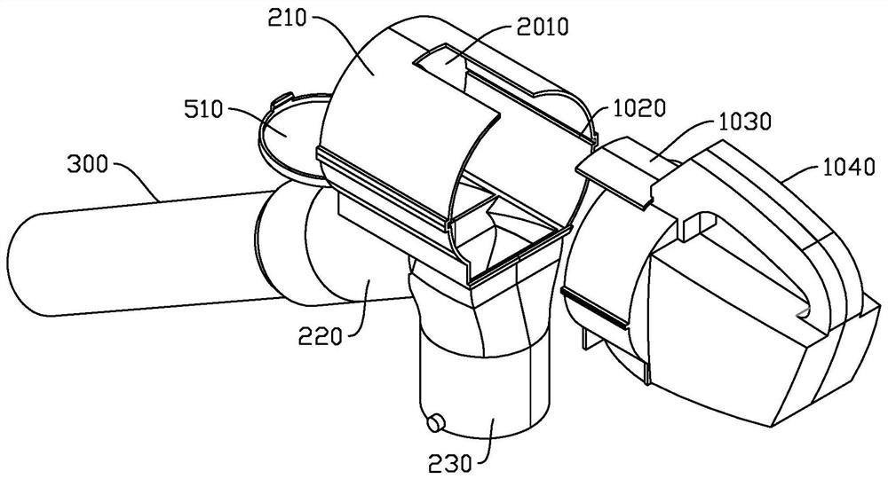 Air blowing and suction conversion device and air blowing and suction fan