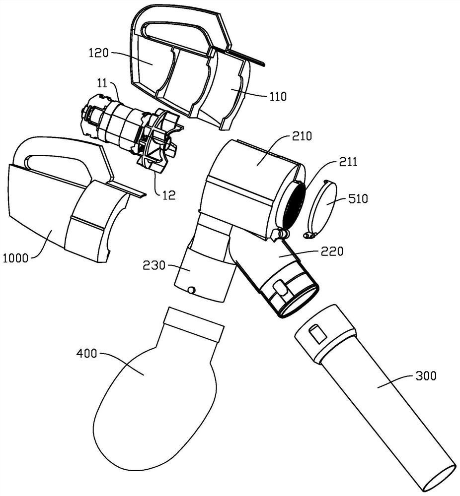 Air blowing and suction conversion device and air blowing and suction fan