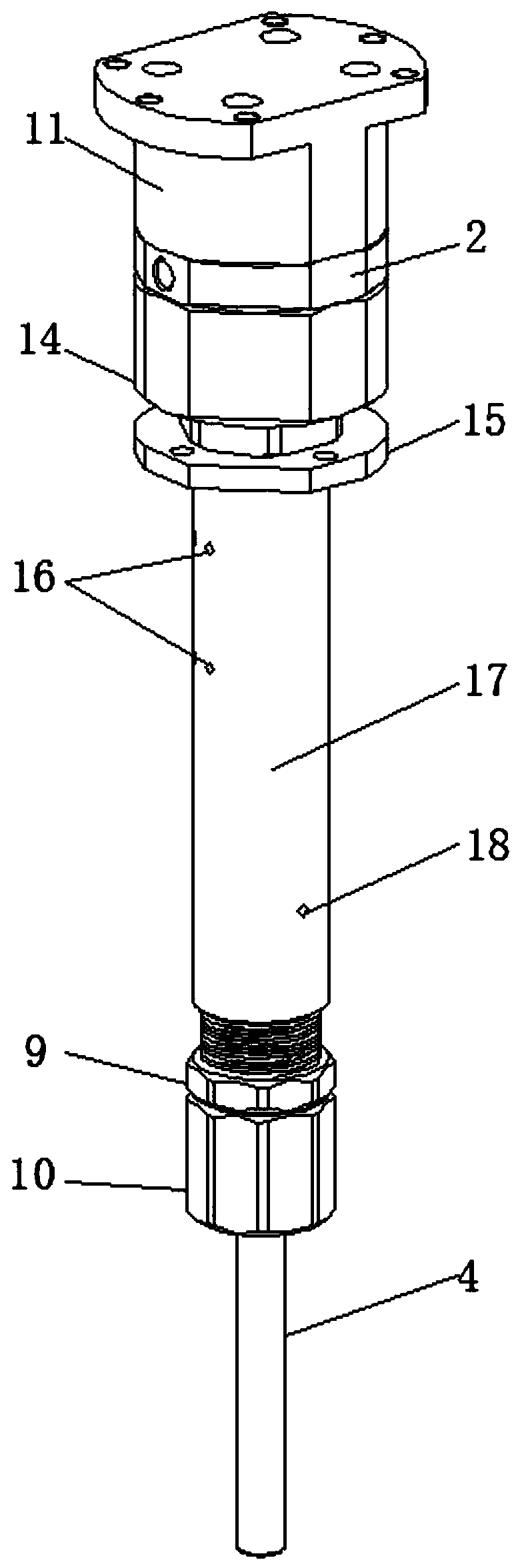 Pneumatic hammer for removing cinder ladle