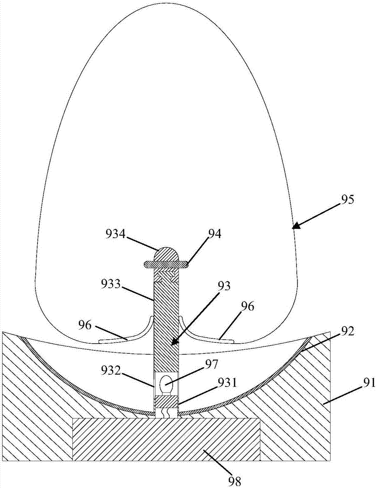 Halloween costume flame effect display device