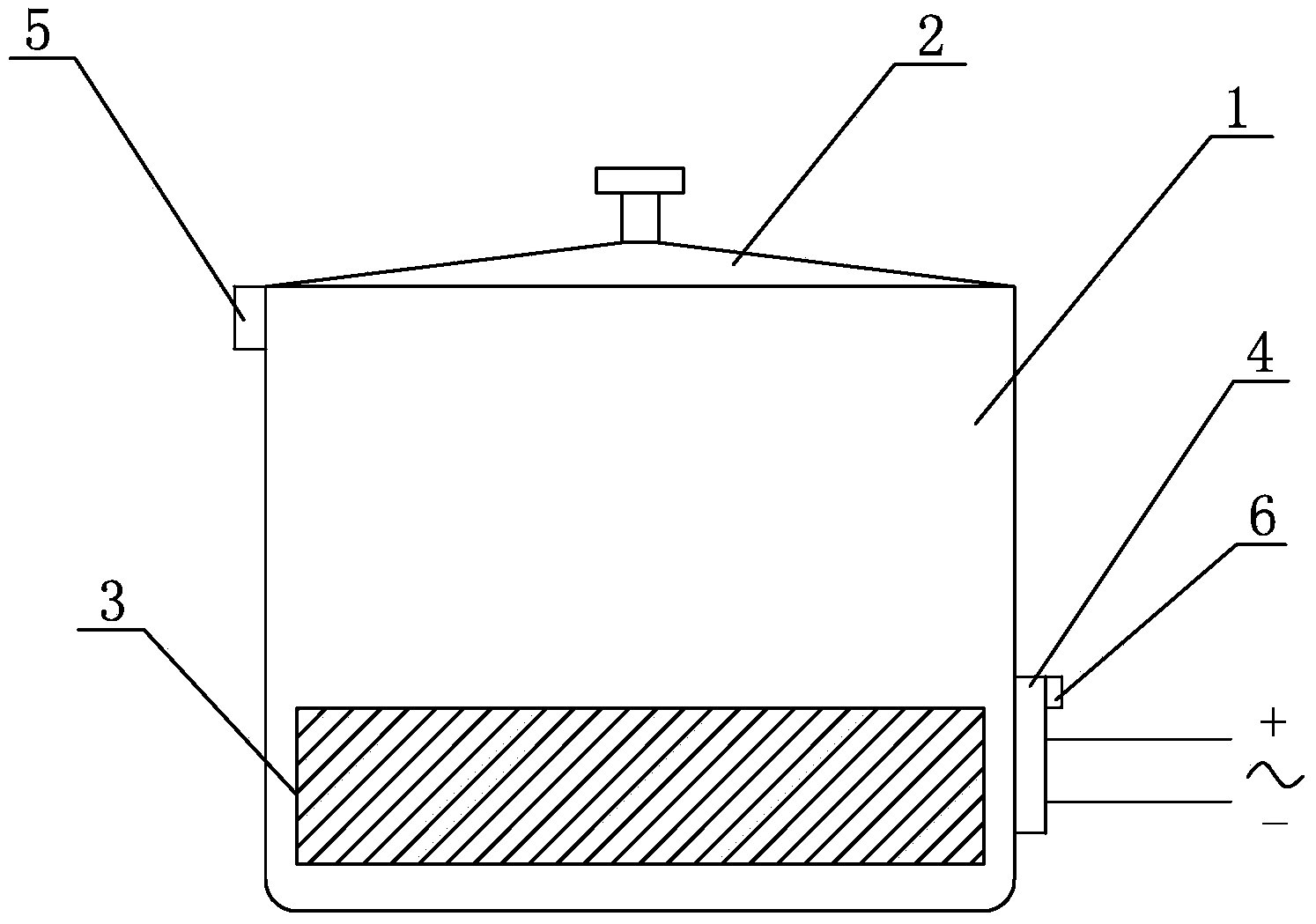Automatic electric cooker with electrode heating function
