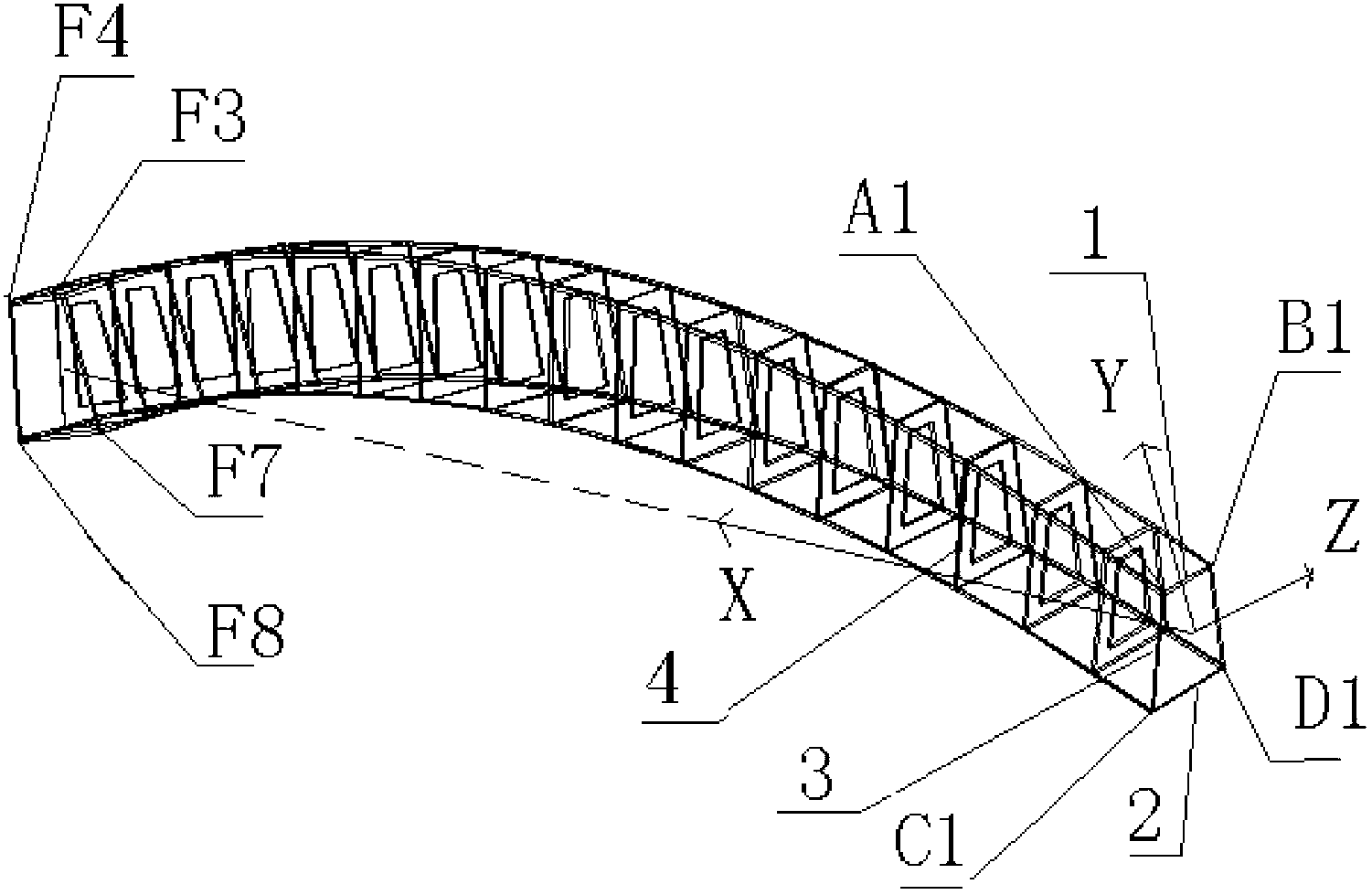 Twisting box-shaped member and manufacture process thereof