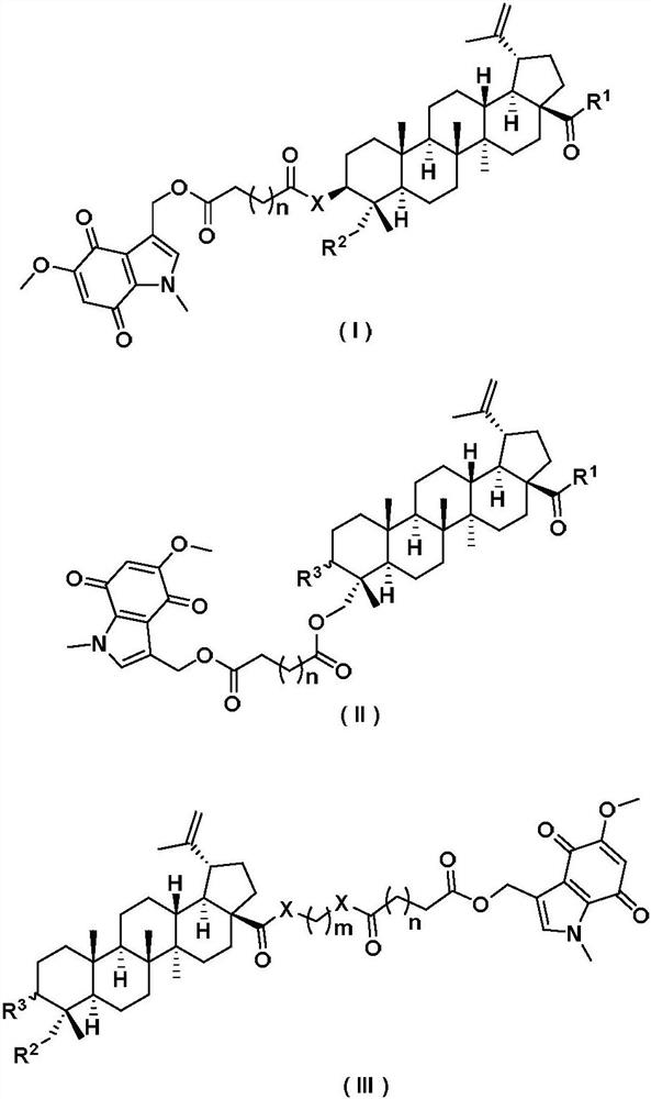 NQO1-targeted indolequinone 23-hydroxybetulinic acid derivatives, preparation method and use