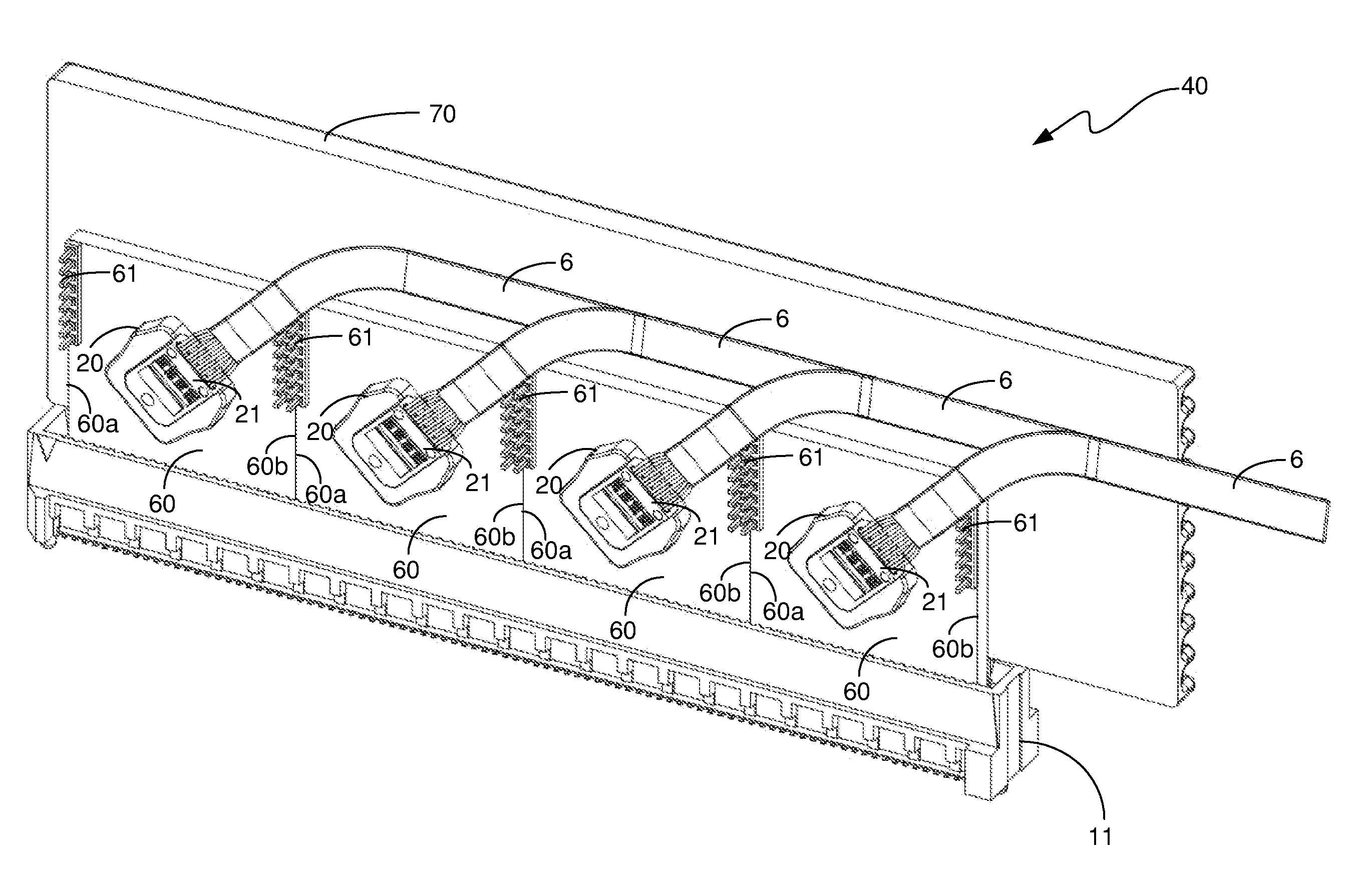 Side-edge mountable parallel optical communications module, an optical communications system that incorporates the module, and a method