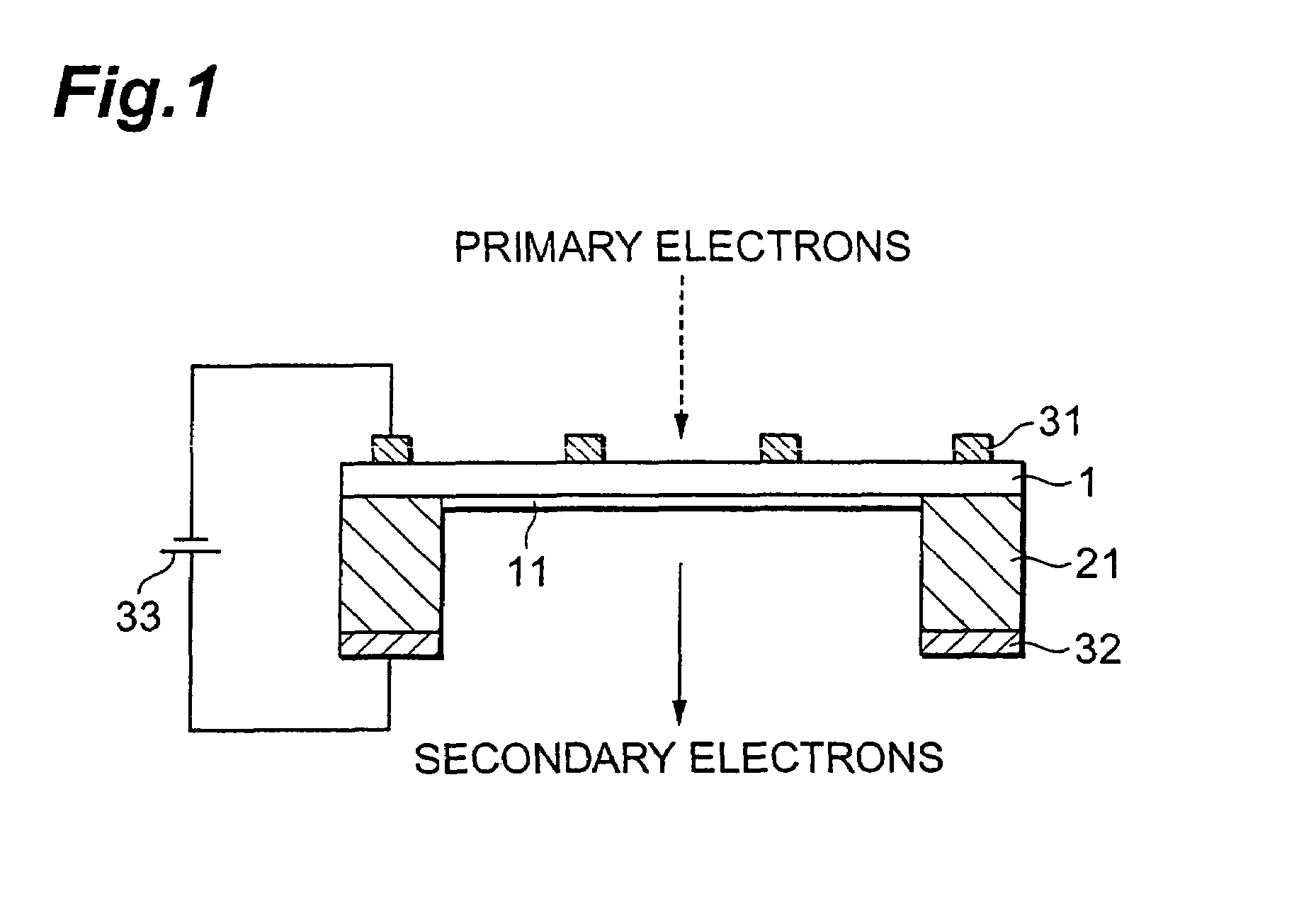 Transmitting type secondary electron surface and electron tube