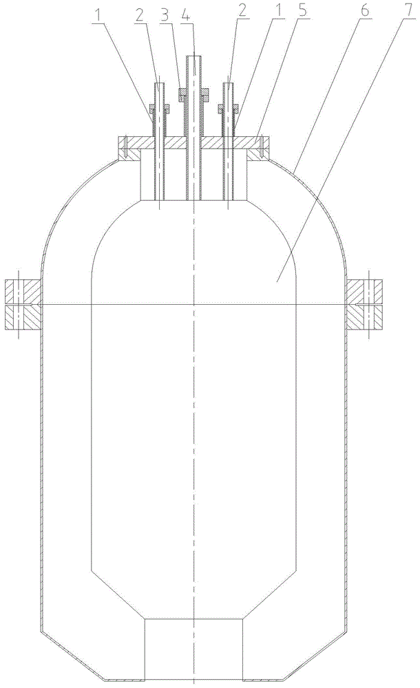 Overhead type multi-nozzle coal-water slurry gasifier