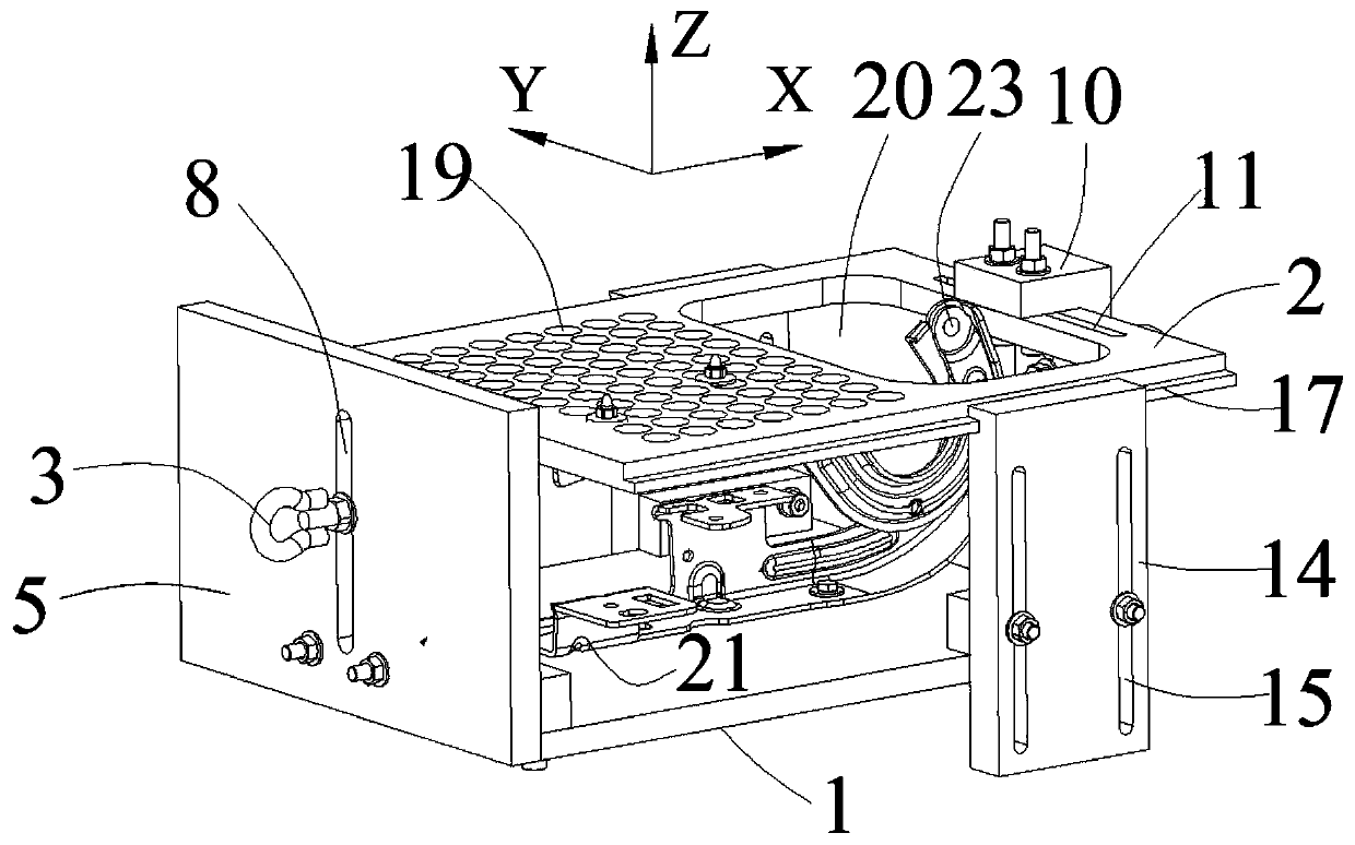 Automobile hinge static load test bench and load test method