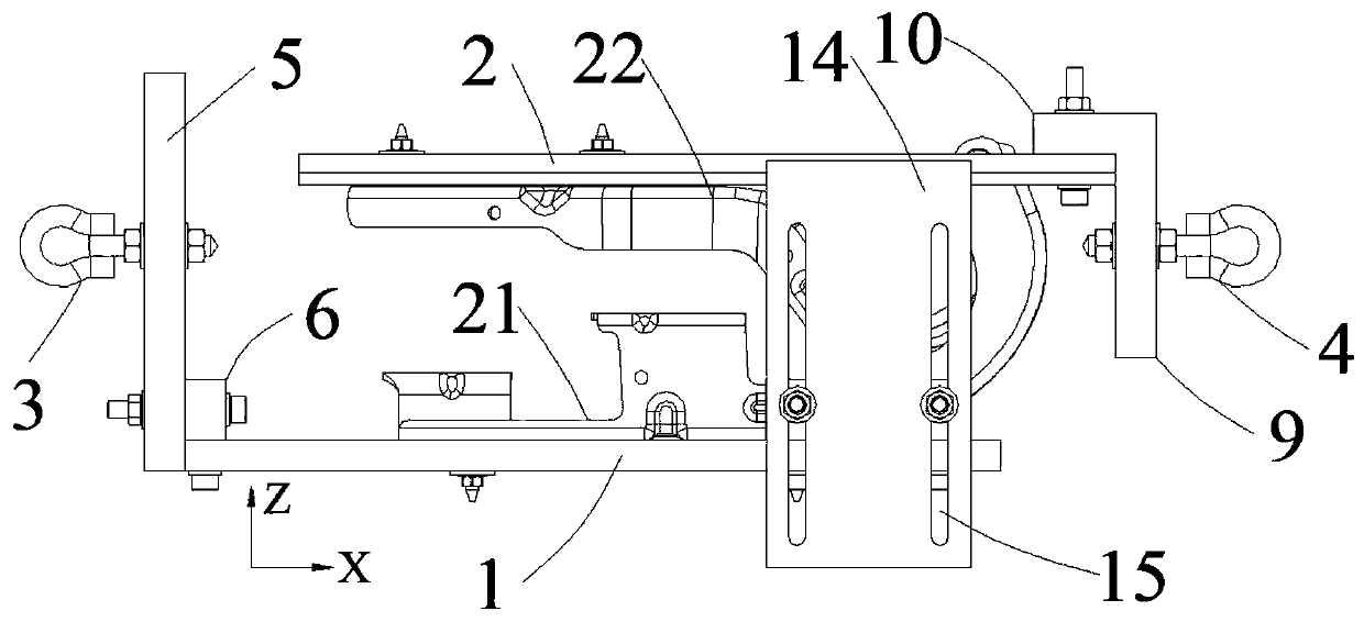 Automobile hinge static load test bench and load test method