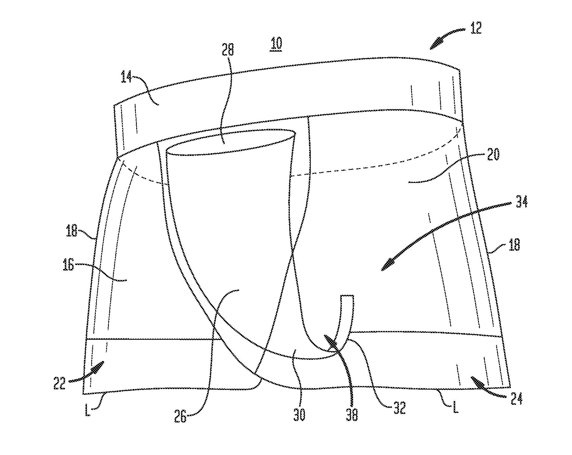 Athletic garment with integral cup assembly