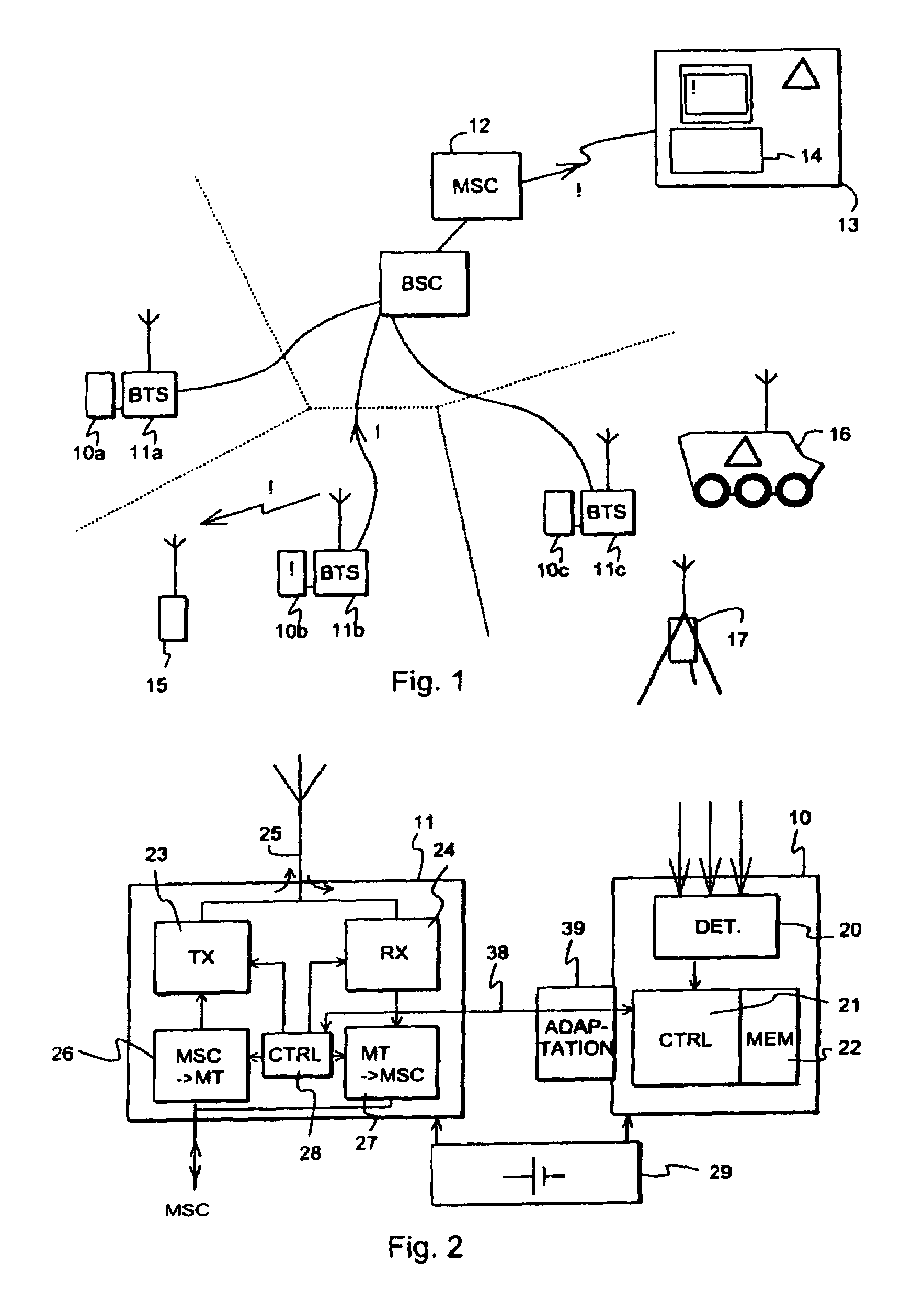 System for performing environmental measurements and for transferring measurement results
