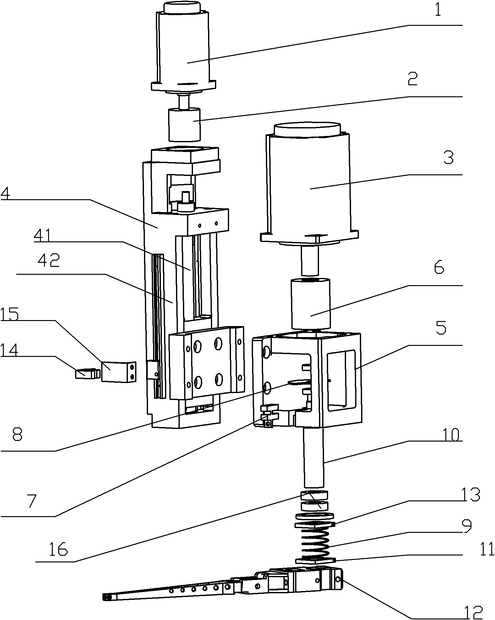 Solid crystal machine head bonding mechanism