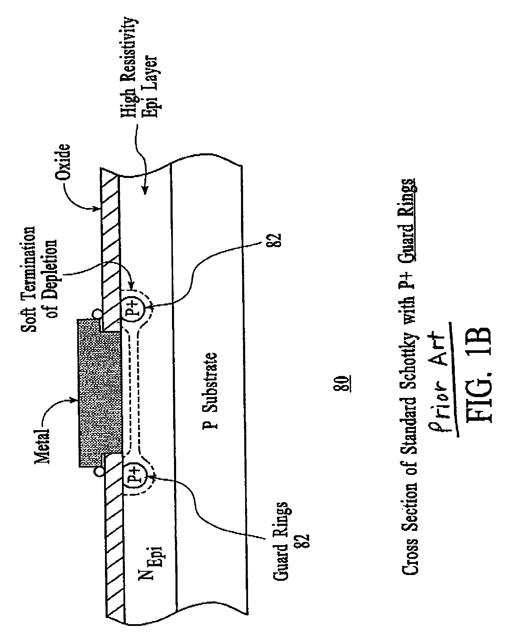 Integrated schottky diode using buried power buss structure and method for making same