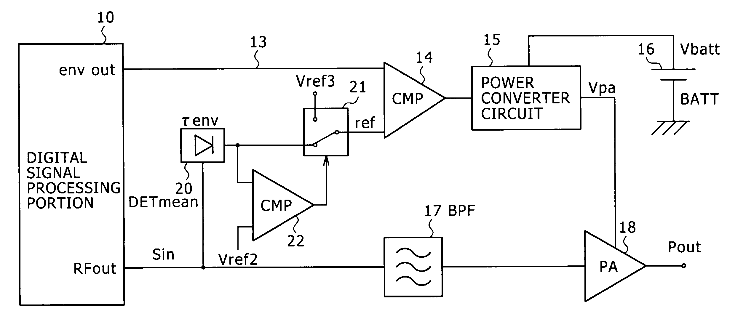 High frequency power amplifier and transmitter