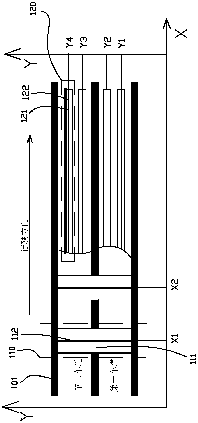 Beacon structure, pavement, sensing device, mobile machine, system and method