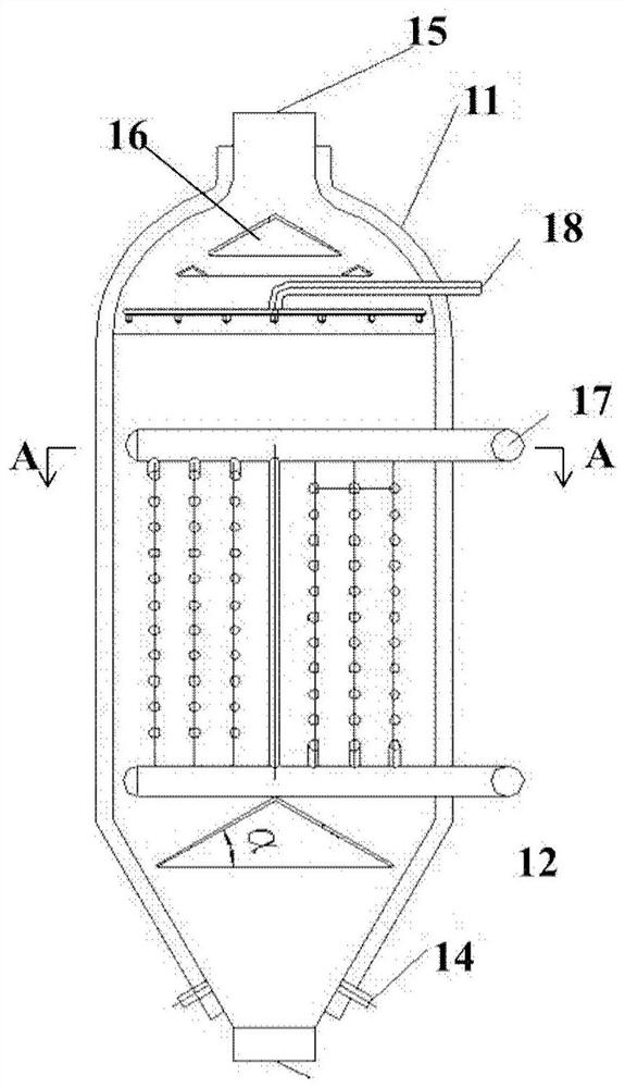 Slag cooling device, slag cooling system and slag discharging method