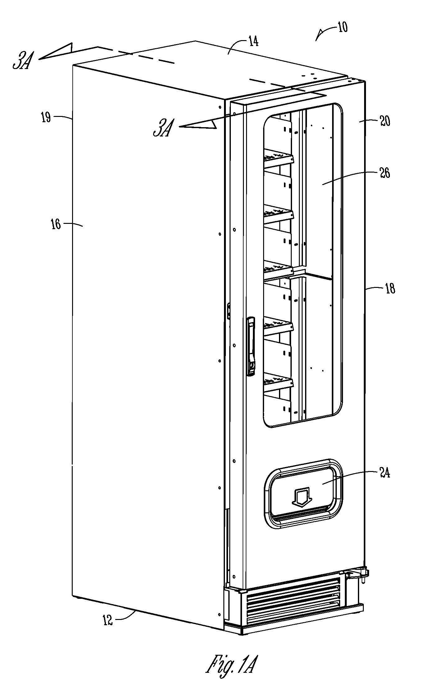 Apparatus and method for single or multiple temperature zone(s) in refrigerated vending machine