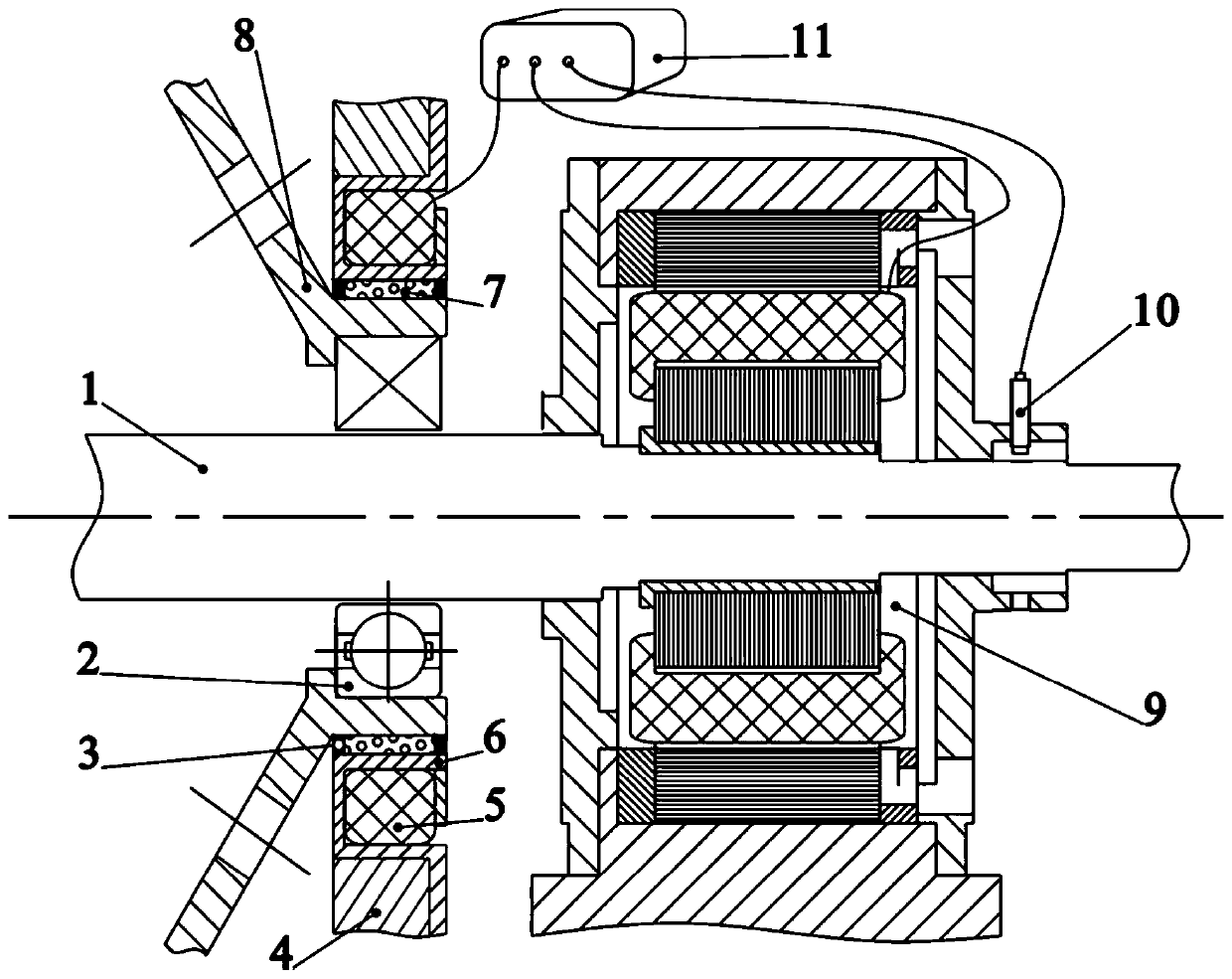 Auxiliary bearing system suitable for magnetic levitation bearing-rotor system