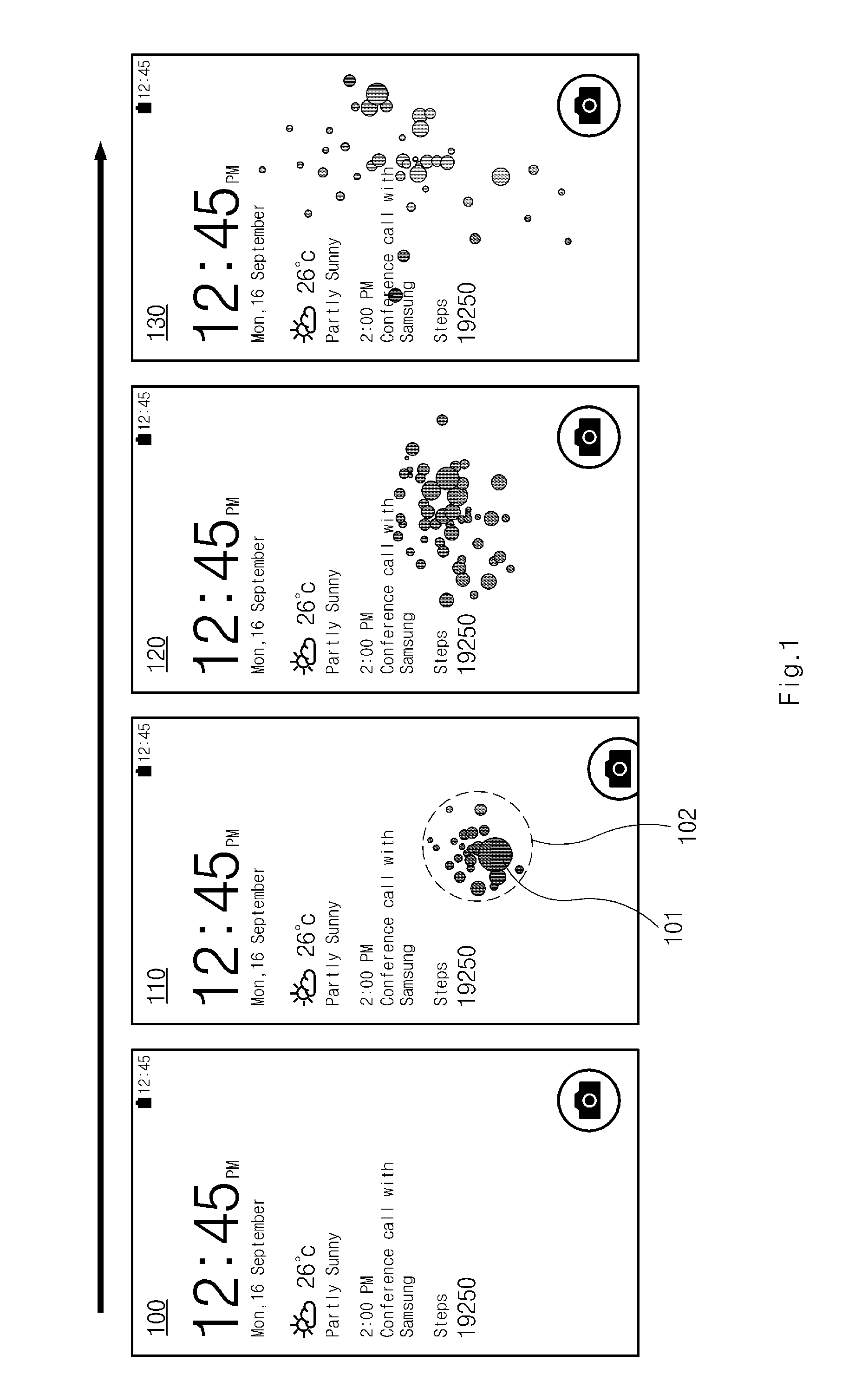 Displaying particle effect on screen of electronic device
