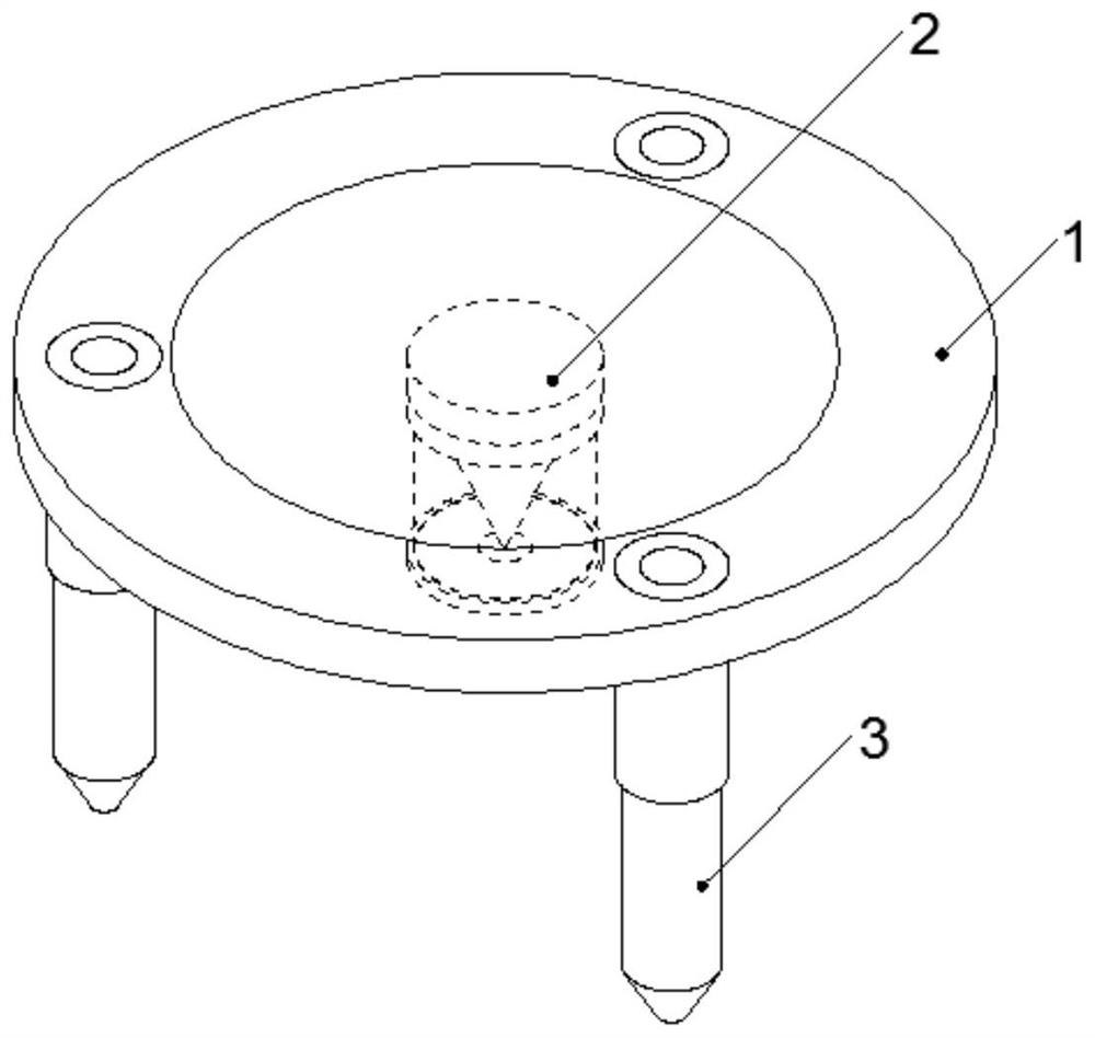 Miniature laser marking instrument mounting structure applied to cable bridge construction