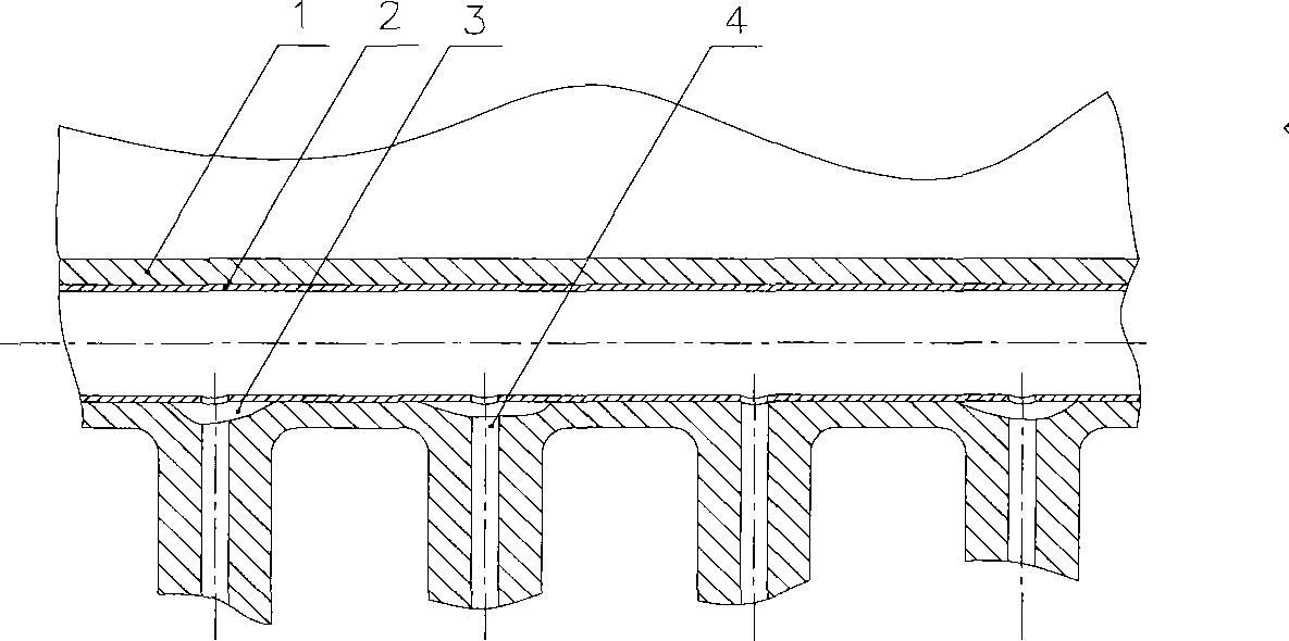 Composite material used for casting aluminum alloy box body oil duct and method thereof