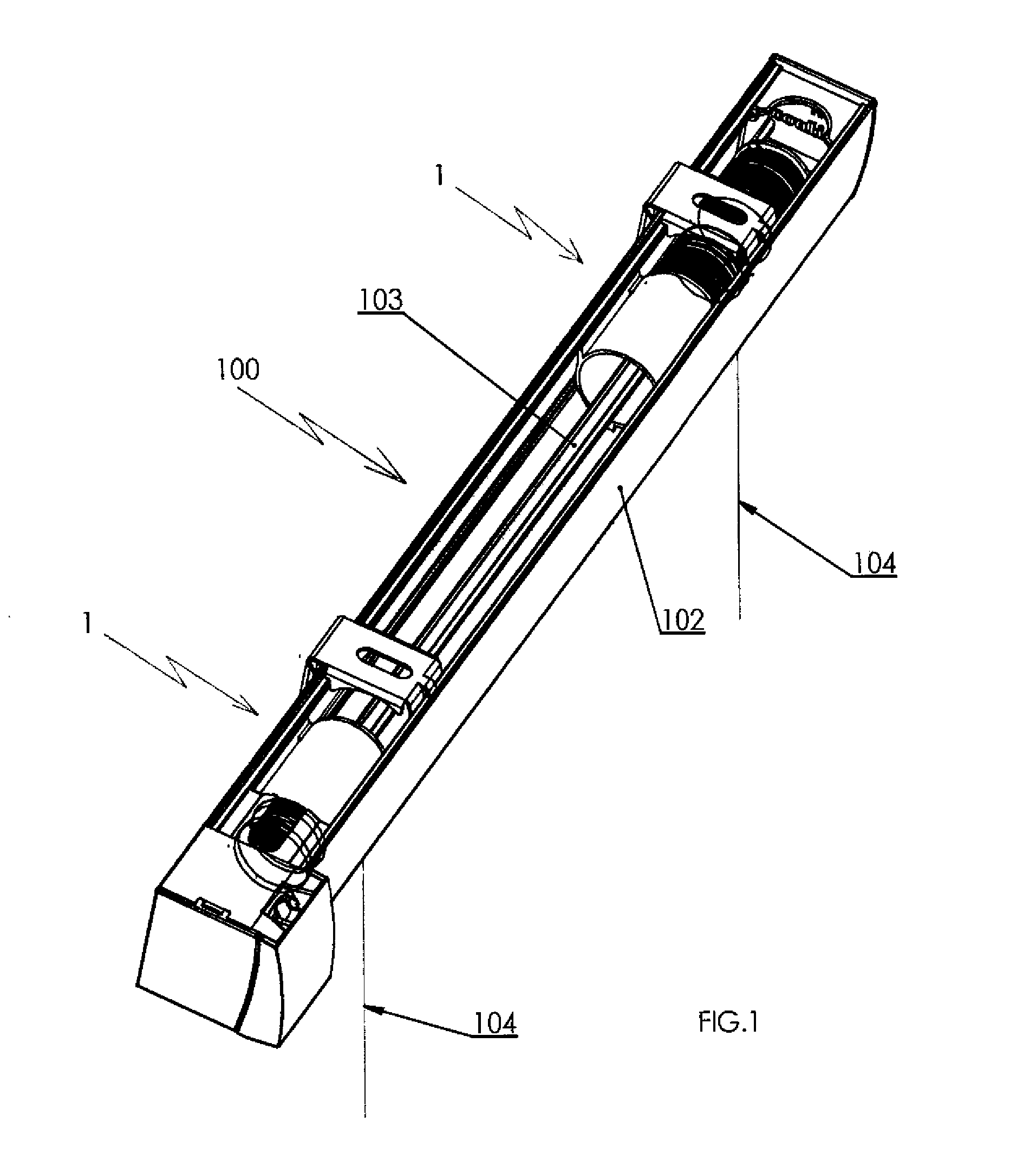 Cord winding device for a screen, such as a window covering