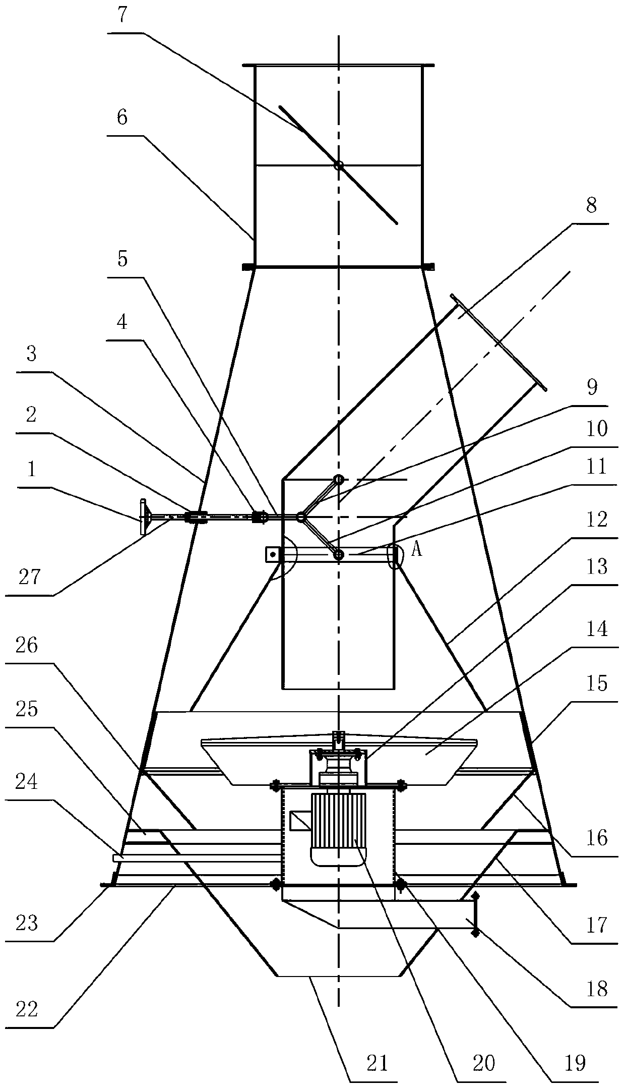Rotary type grain separating device