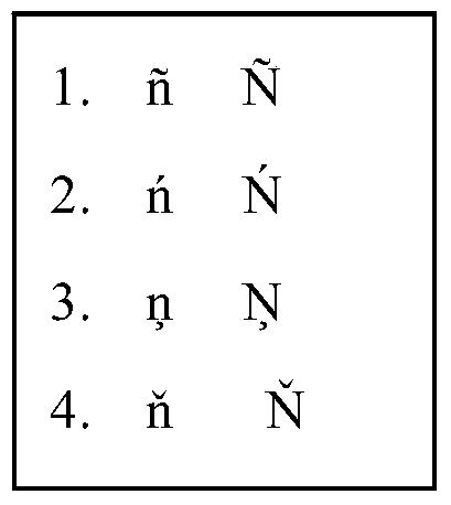 A method of inputting diacritic letters