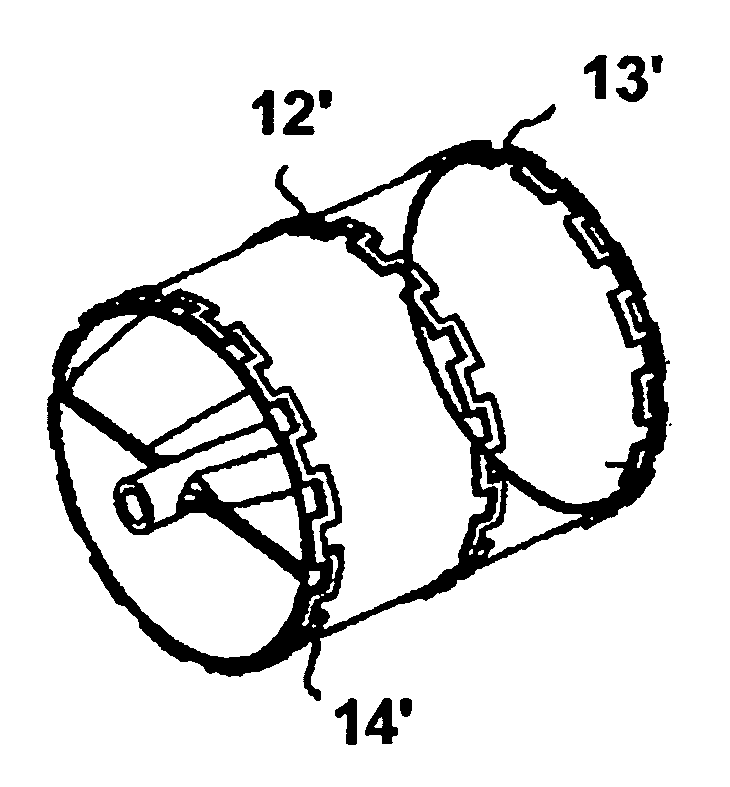 Fluid pump having at least one impeller blade and a support device