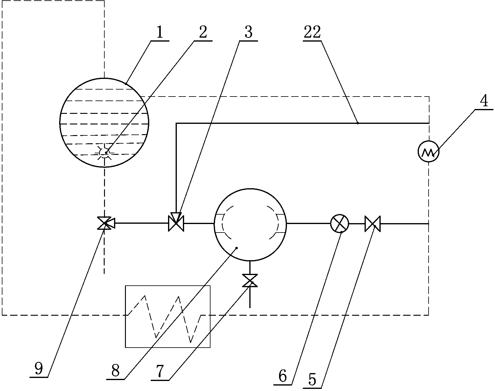 Continuous blowdown and recirculating device at bottom of hot water boiler