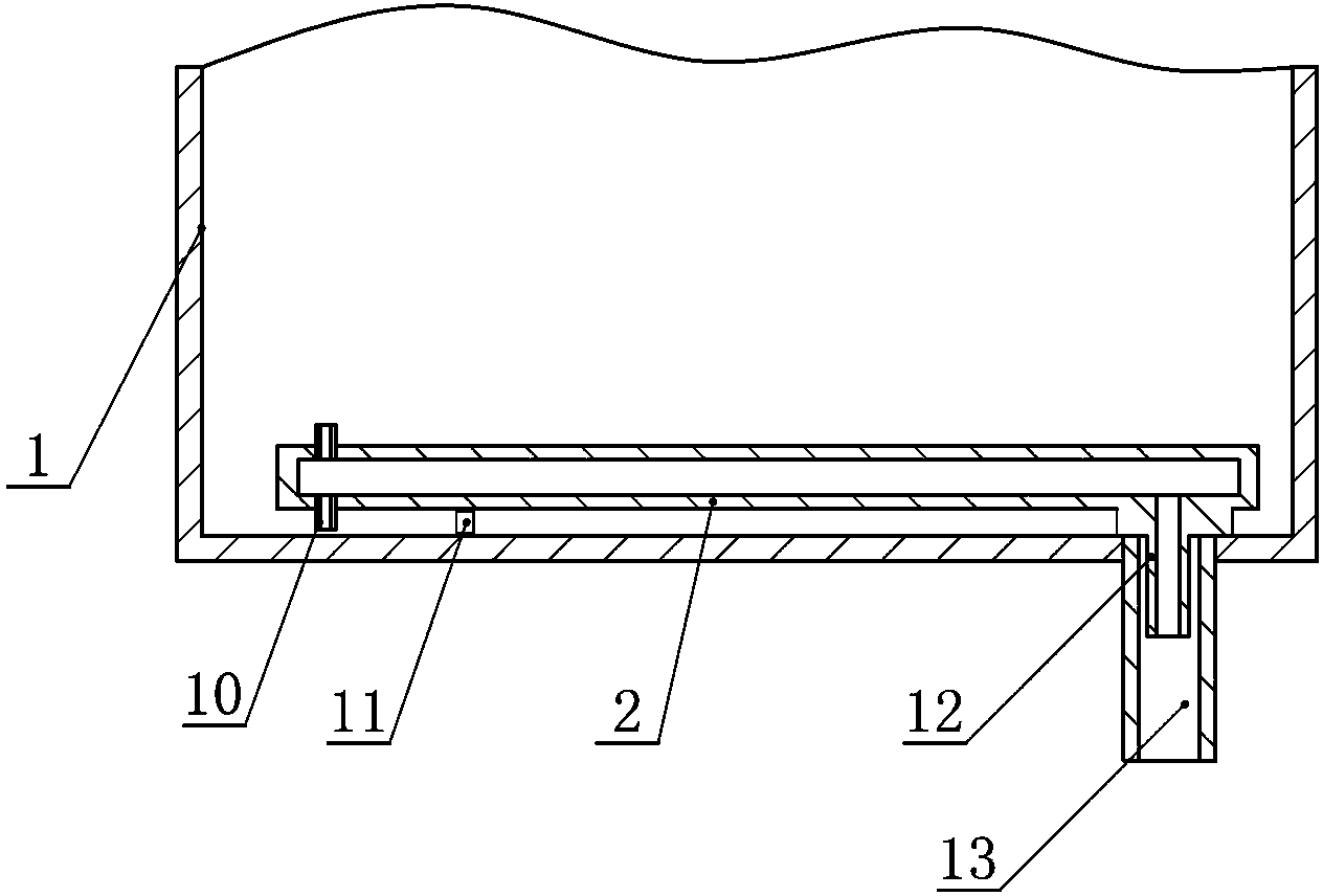 Continuous blowdown and recirculating device at bottom of hot water boiler