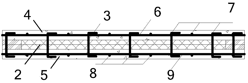 Lightweight fireproof energy-saving prefabricated exterior-wall hanging plate and construction method thereof
